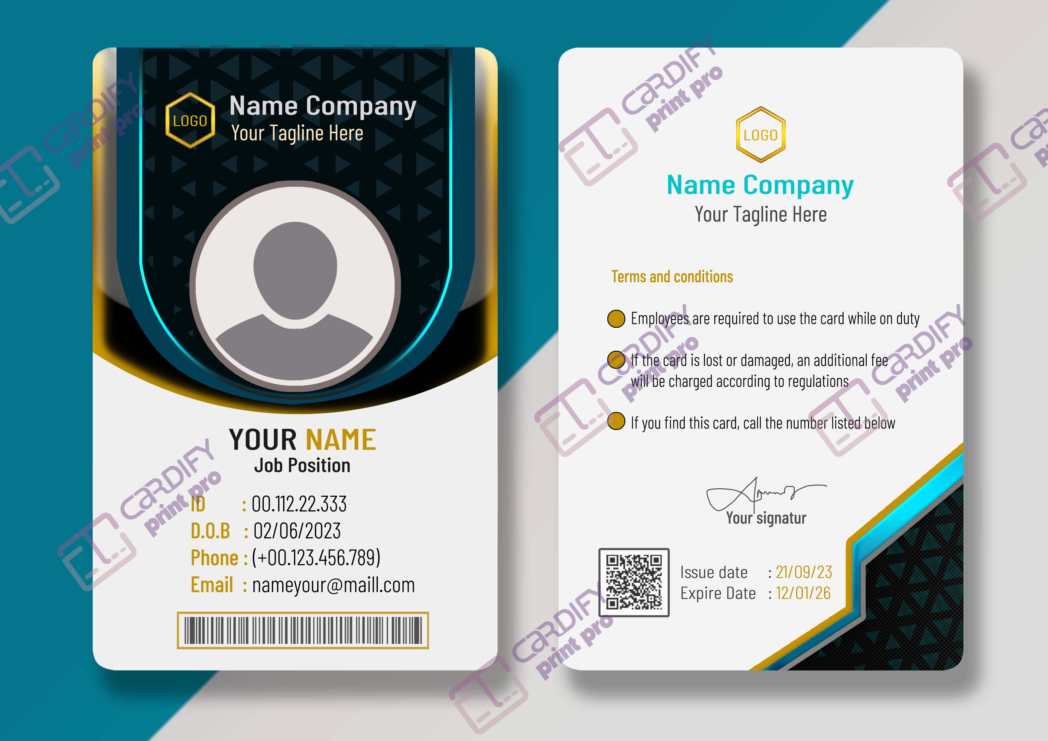 Corporate ID Card Sample